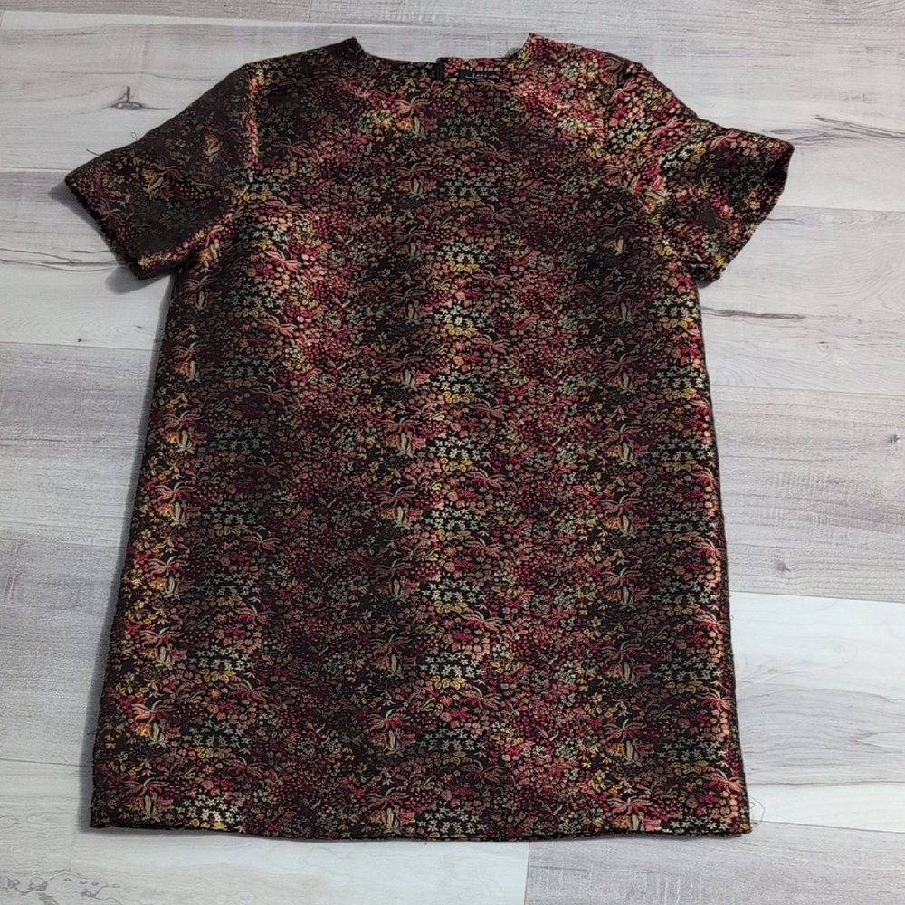 Zara Black Floral Patterned Dress